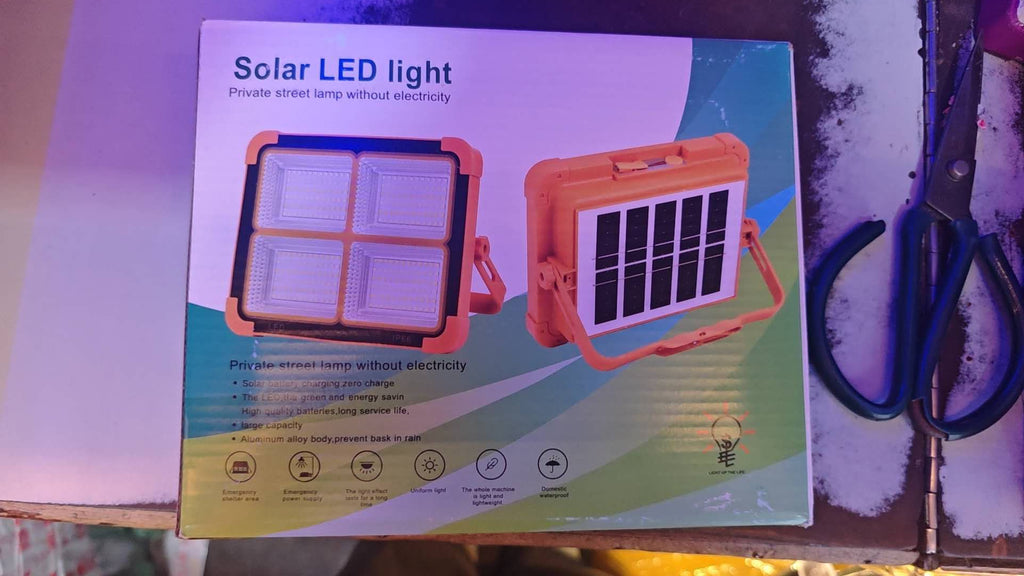 38000000LM 528LED Solar Charging Floodlight Waterproof Portable Camping Light Power Bank 10000mAh For Outdoor Emergency Lighting