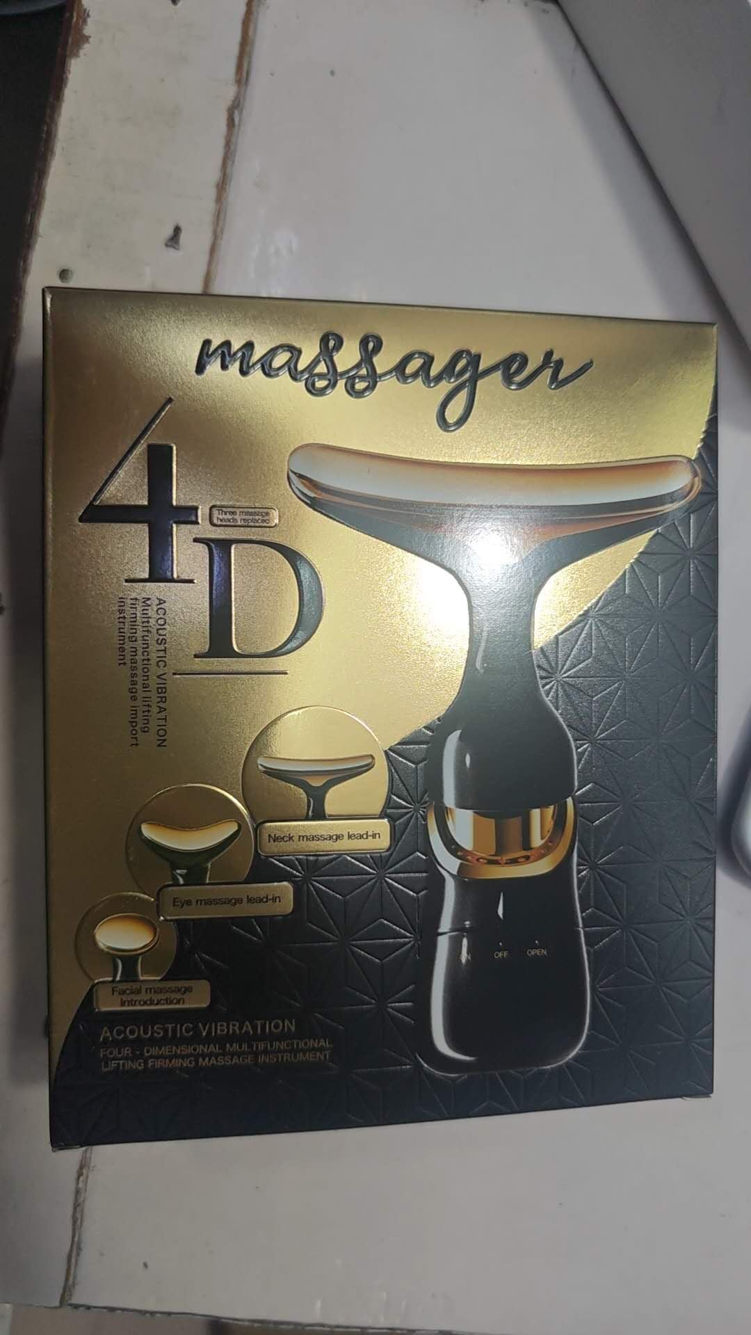 3 In 1 Face Massager Neck Facial Eye Massage Introducer Microcurrent Skin Rejuvenation Anti Aging Beauty Device BEAUTY TOOLS