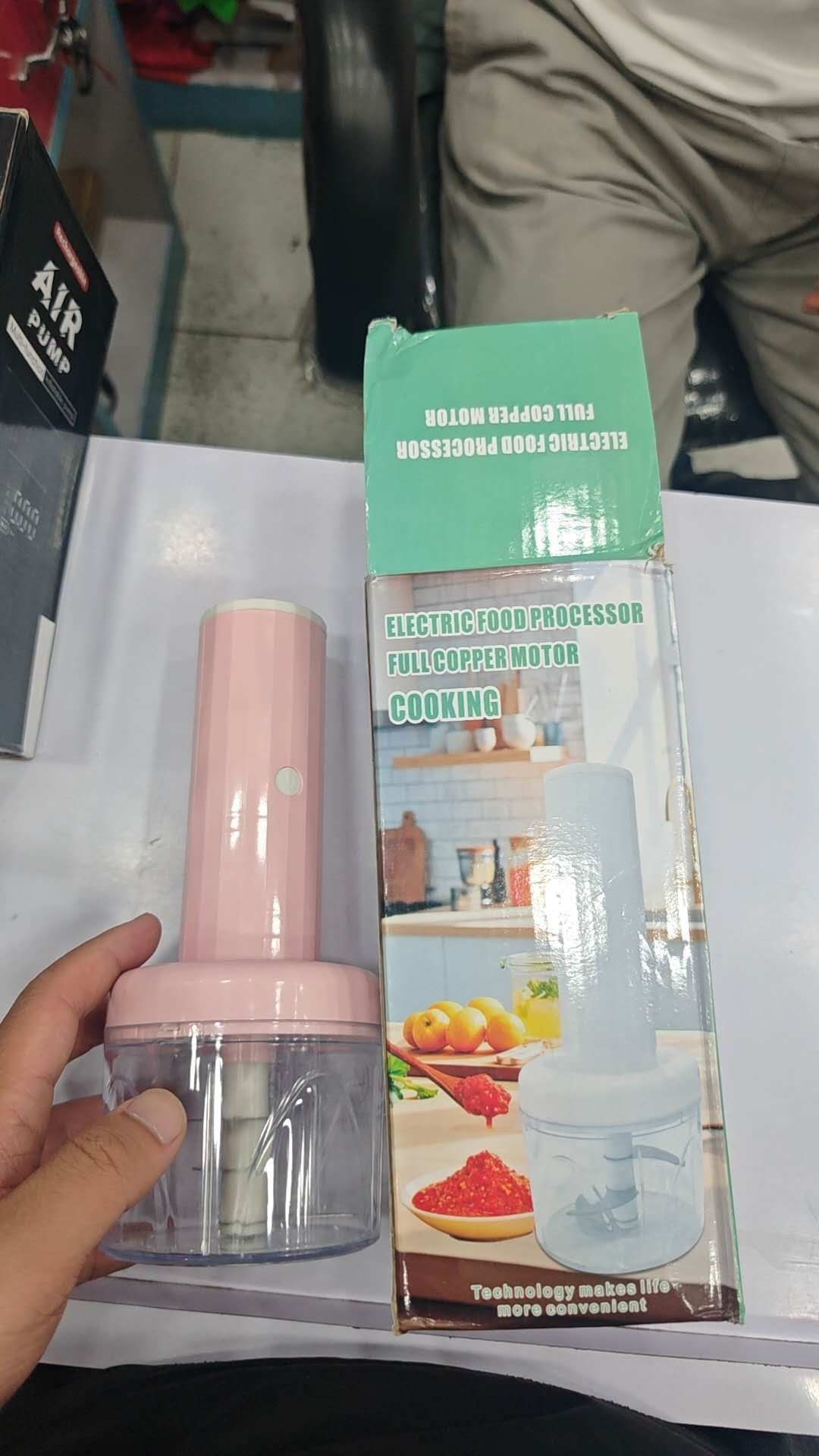 SANQ Cordless Food Chopper, Food Chopper Garlic Masher, Electric Garlic Masher, Mini Garlic Masher