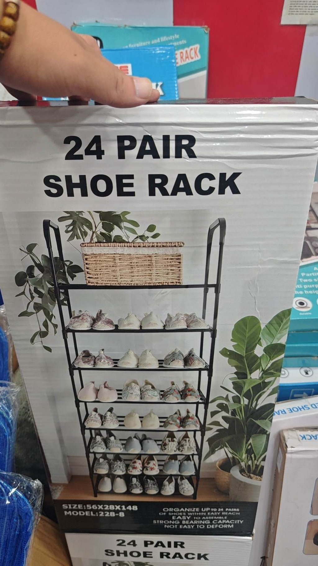 1-Pack Minimalist Black Metal Shoe Rack, Approx. 23" Wide, Space-Saving, Sturdy & Stylish, Easy To Assemble/Disassemble, Portable, Suitable For Living Room, Bedroom, Entryway, Home, Multi-Tier Storage, Holiday Gift, Kids' Gift