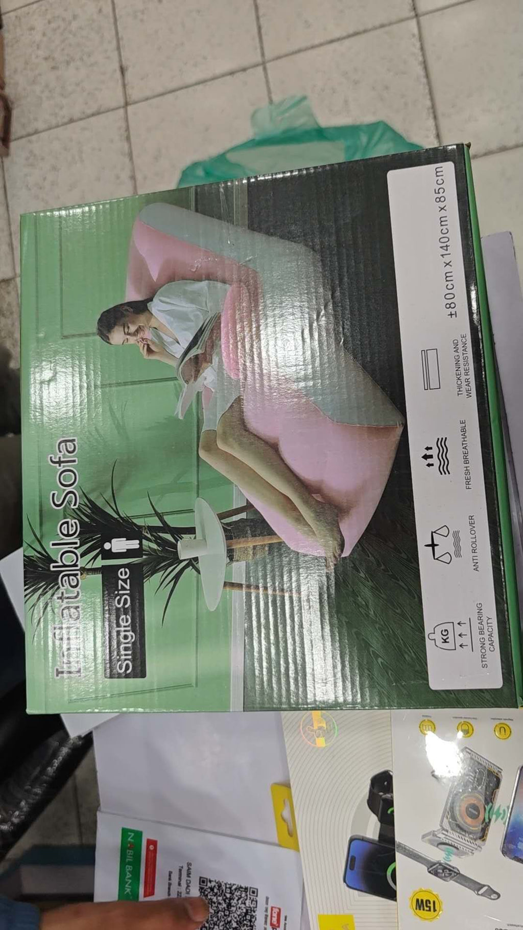Foldable and Portable Inflatable Sofa - Perfect for Indoor and Outdoor Use Garden Furniture Terrace Bed Air Patio Set Armchair