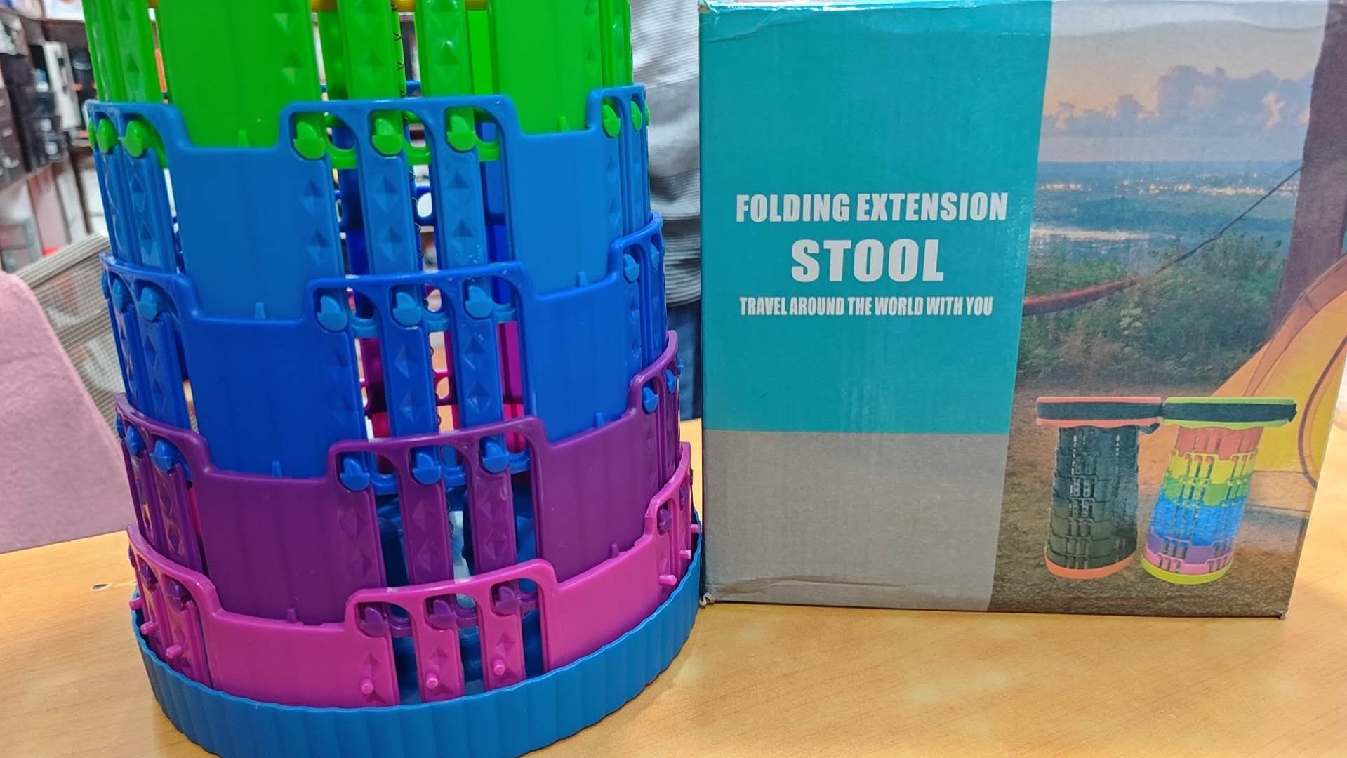 An upgraded portable folding stool，NewPPMaterial，More Sturdy and Durable Folding Stool Retractable Stool,Suitable fish