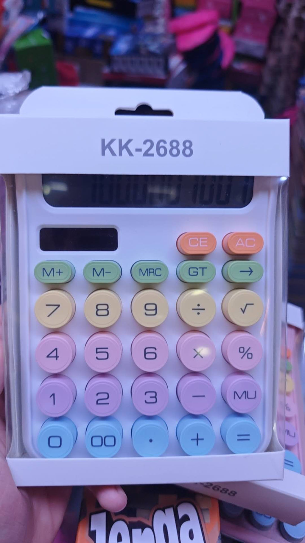 Button Calculator High Value and Multi Color Options 12 Digit Large Screen Financial Accounting Professional Office Commerc