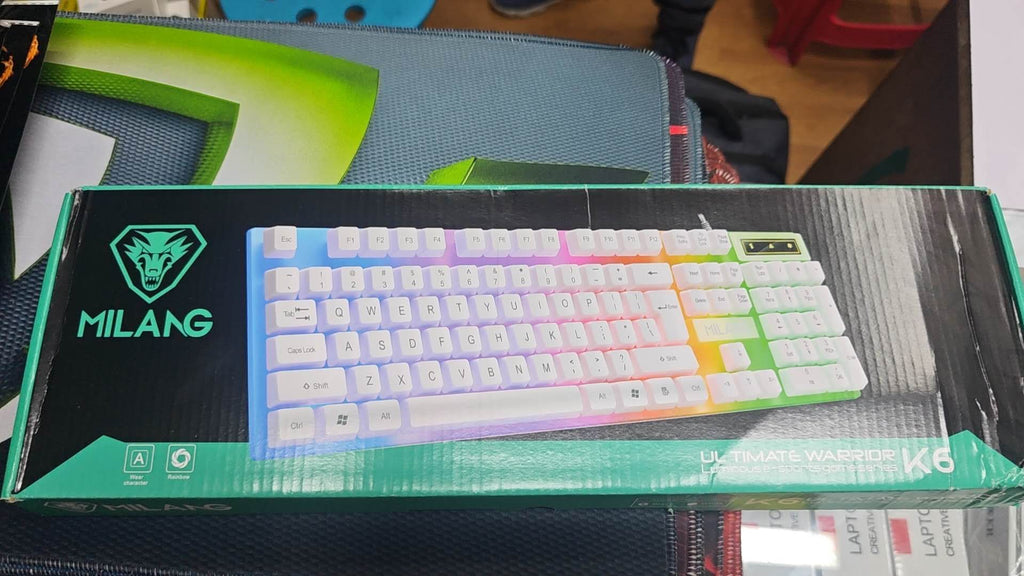 Rainbow backlit wired gaming keyboard and mouse set, plug and play wired keyboard and mouse combination, suitable for indoor leisure, e-sports and office peripherals of desktop and laptop computers