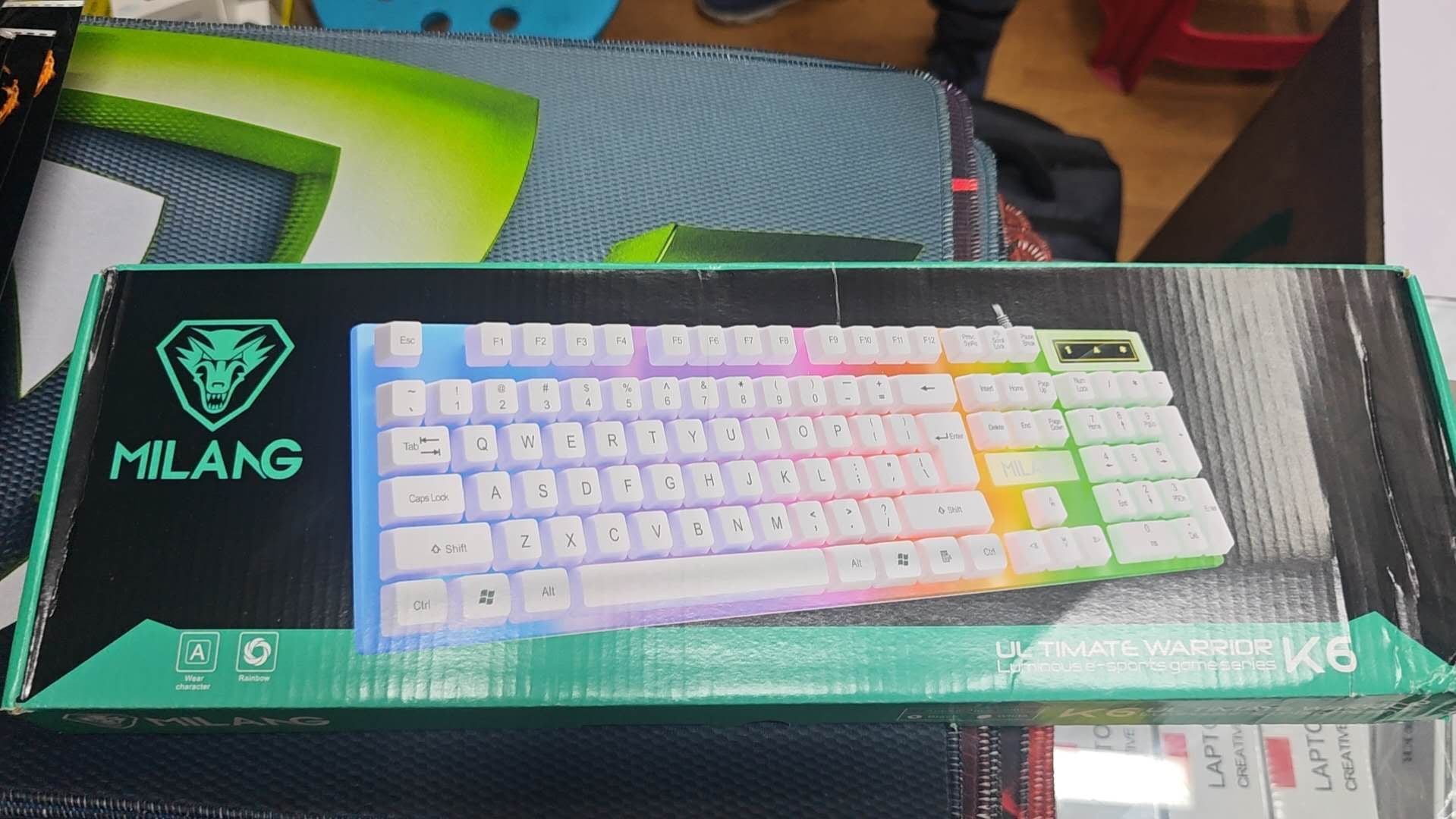 Rainbow backlit wired gaming keyboard and mouse set, plug and play wired keyboard and mouse combination, suitable for indoor leisure, e-sports and office peripherals of desktop and laptop computers