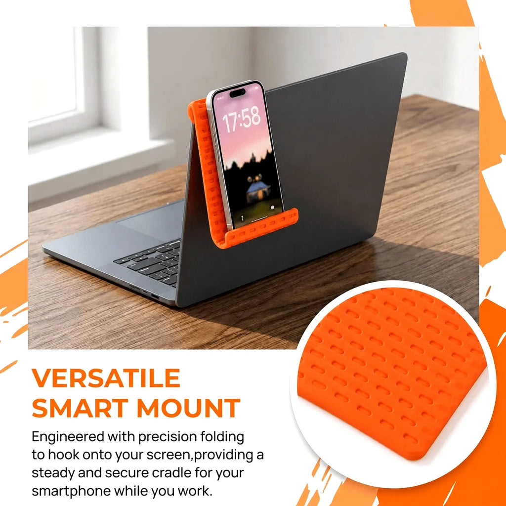 2PCS Foldable Silicone Phone and Tablet Stand, Adjustable Non-Slip Desktop Holder, Portable Device Stand for Home, Office and Travel