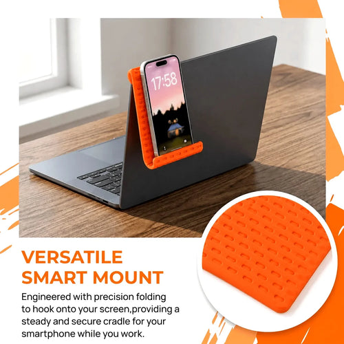 2PCS Foldable Silicone Phone and Tablet Stand, Adjustable Non-Slip Desktop Holder, Portable Device Stand for Home, Office and Travel