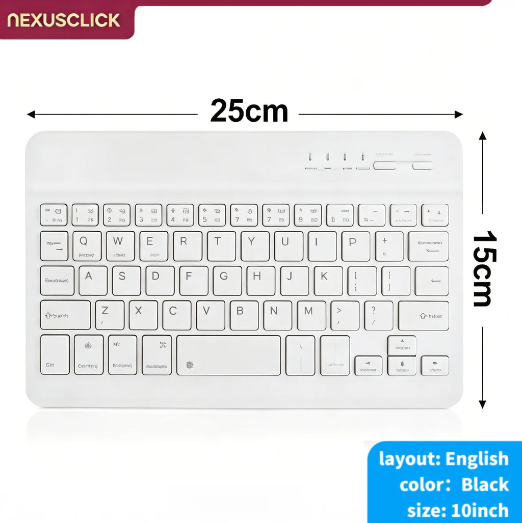 NexusClick Bluetooth Keyboard and Mouse For iPad Xiaomi Samsung Huawei Phone,Slim Mini Wireless Keyboard For Android IOS Windows