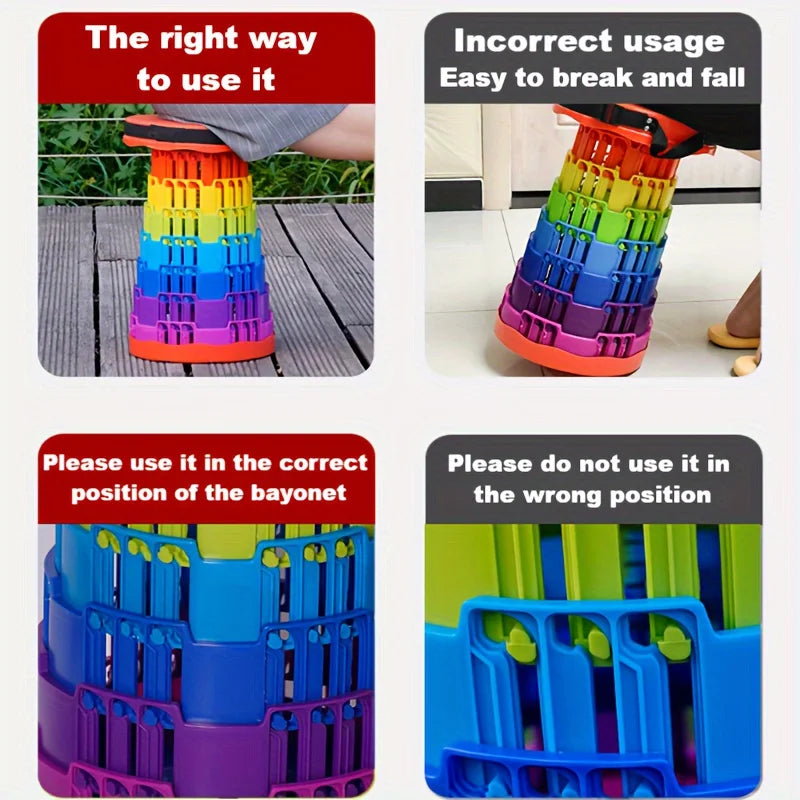 An upgraded portable folding stool，NewPPMaterial，More Sturdy and Durable Folding Stool Retractable Stool,Suitable fish