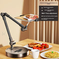 Adjustable Carbon Steel Phone Holder 360° Rotatable Overhead Shooting Bracket for Desktop Live, Food Recording & Unpacking Vlog