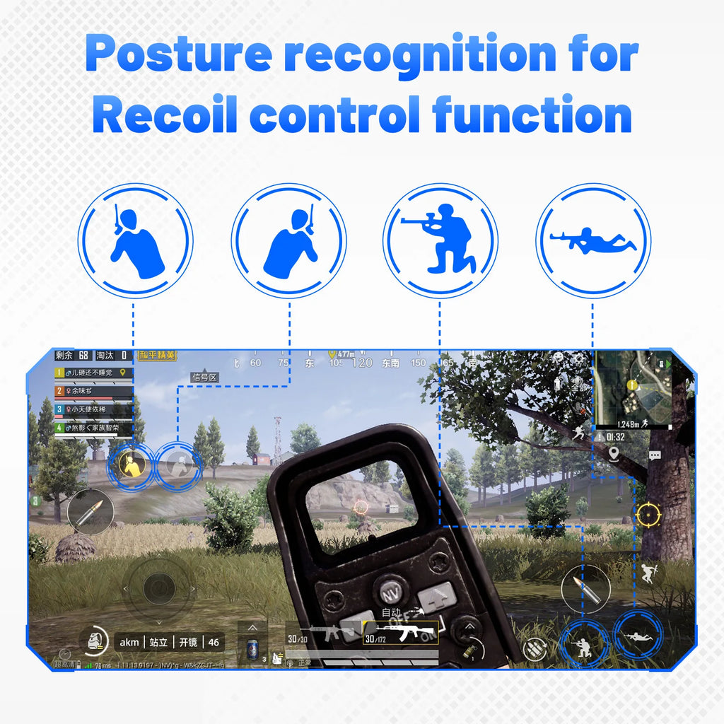 Mobile Games Converter Kit Mobilador Kit Gaming Keyboard Mouse M1 Pro+ 5 In 1 Combo Bluetooth Connection Controller PUBG CF FF