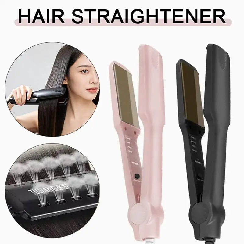 SU Hair Straightening Irons Dual Use Fast Warm-up Thermal Professional Ceramic Heating Plate For Straightening Curling Air Bangs