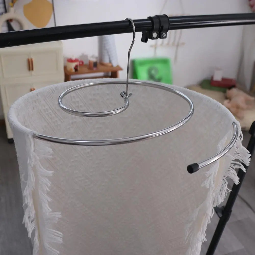 Stainless Steel Quilt Sheet Hanger Rotating Round Spirals Drying Rack Multi-function Save Space Spirals Clothes Pole