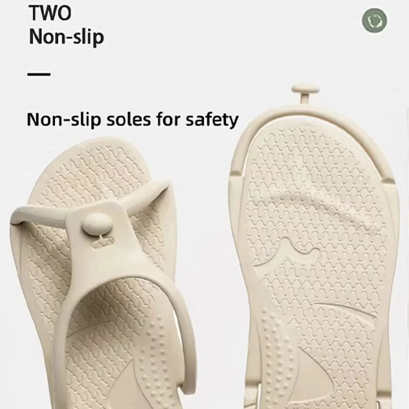 Summer Women Folding Slippers Adults Portable Trip Travel Sandals Couples Indoor Soft Slides Men Beach Non-slip EVA Shoes size47
