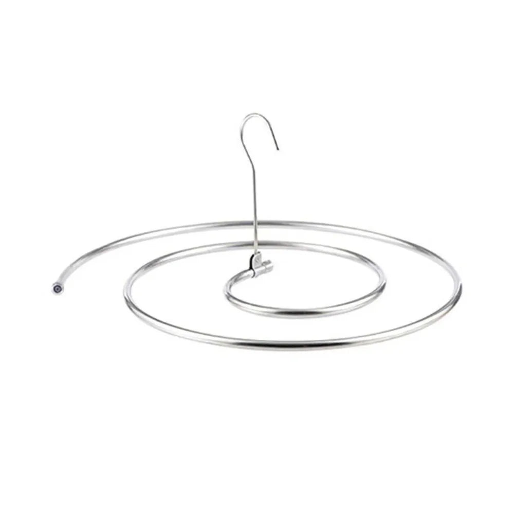 Stainless Steel Quilt Sheet Hanger Rotating Round Spirals Drying Rack Multi-function Save Space Spirals Clothes Pole