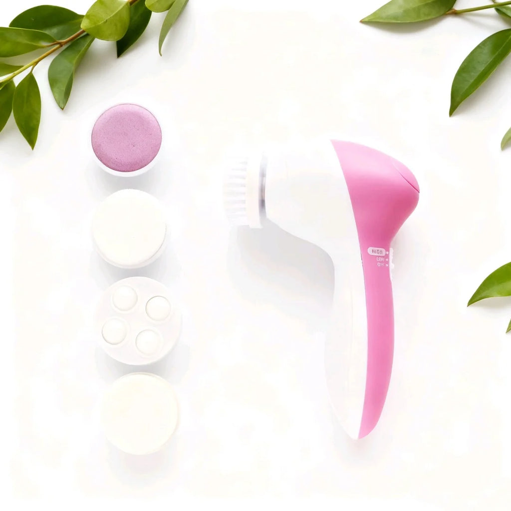 Electric 5 IN 1 Electric Facial Cleaner Brush Wash Machine Spa Skin Care Massage Blackhead Cleaning Facial Cleanser Tools