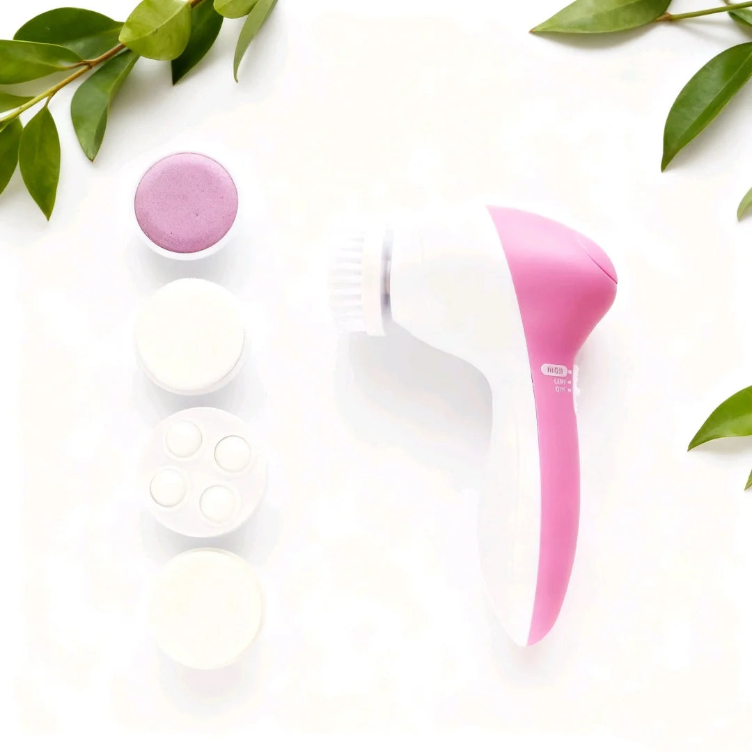 Electric 5 IN 1 Electric Facial Cleaner Brush Wash Machine Spa Skin Care Massage Blackhead Cleaning Facial Cleanser Tools