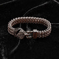 Retro Punk Twin Wolf Head Bracelet Animal Bracelet Motorcycle Hip Hop Rock Trendy Jewelry Halloween Gift  Men Women Jewelry
