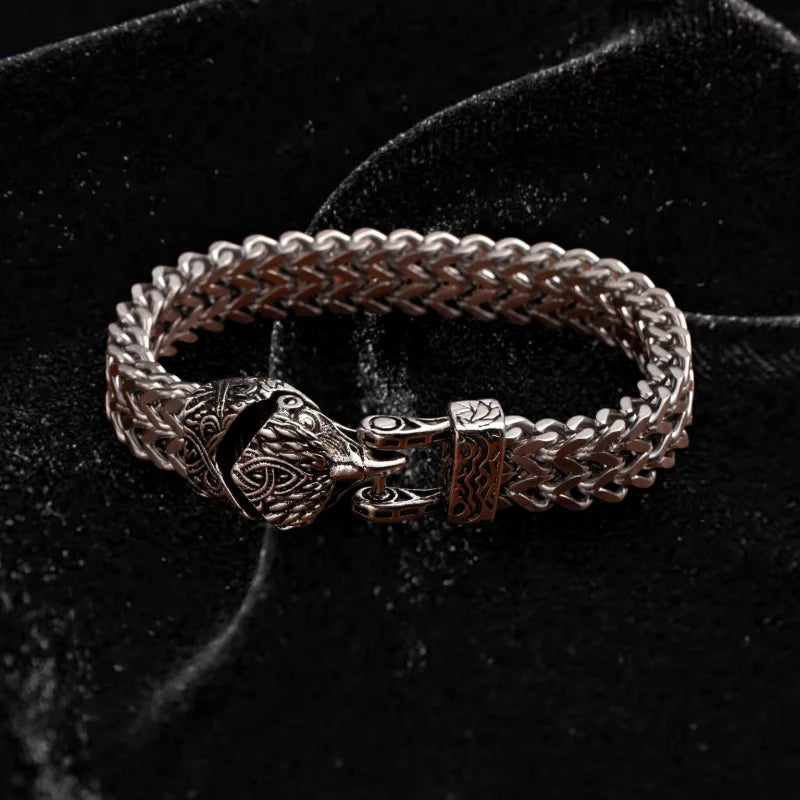 Retro Punk Twin Wolf Head Bracelet Animal Bracelet Motorcycle Hip Hop Rock Trendy Jewelry Halloween Gift  Men Women Jewelry