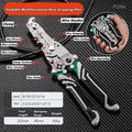 Multifunctional Foldable Wire Stripper Crimper Cutter Electrical Pliers for Splicing Screws Motorcycle Circuit Repair Tool Kit