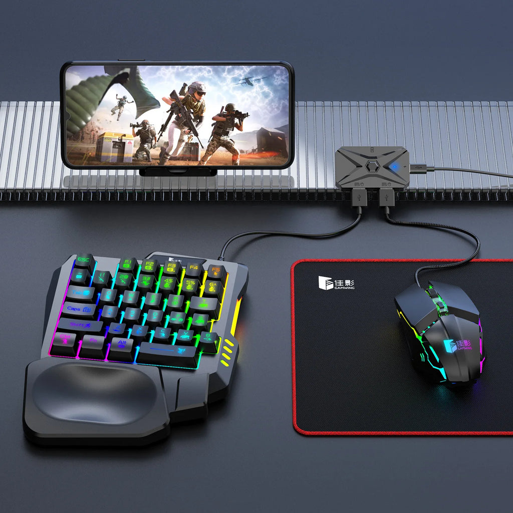 Mobile Games Converter Kit Mobilador Kit Gaming Keyboard Mouse M1 Pro+ 5 In 1 Combo Bluetooth Connection Controller PUBG CF FF