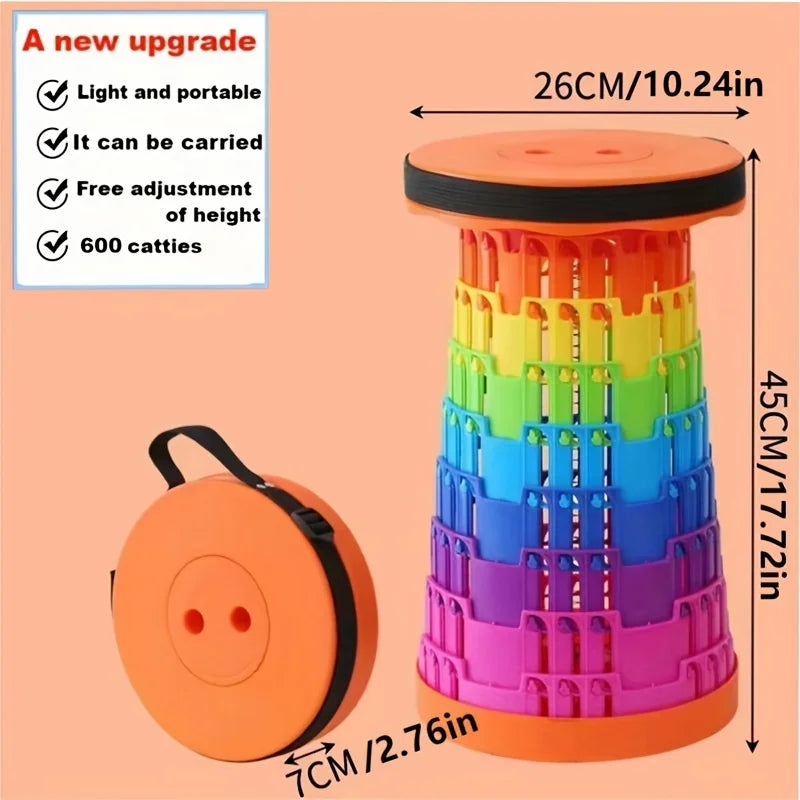 An upgraded portable folding stool，NewPPMaterial，More Sturdy and Durable Folding Stool Retractable Stool,Suitable fish