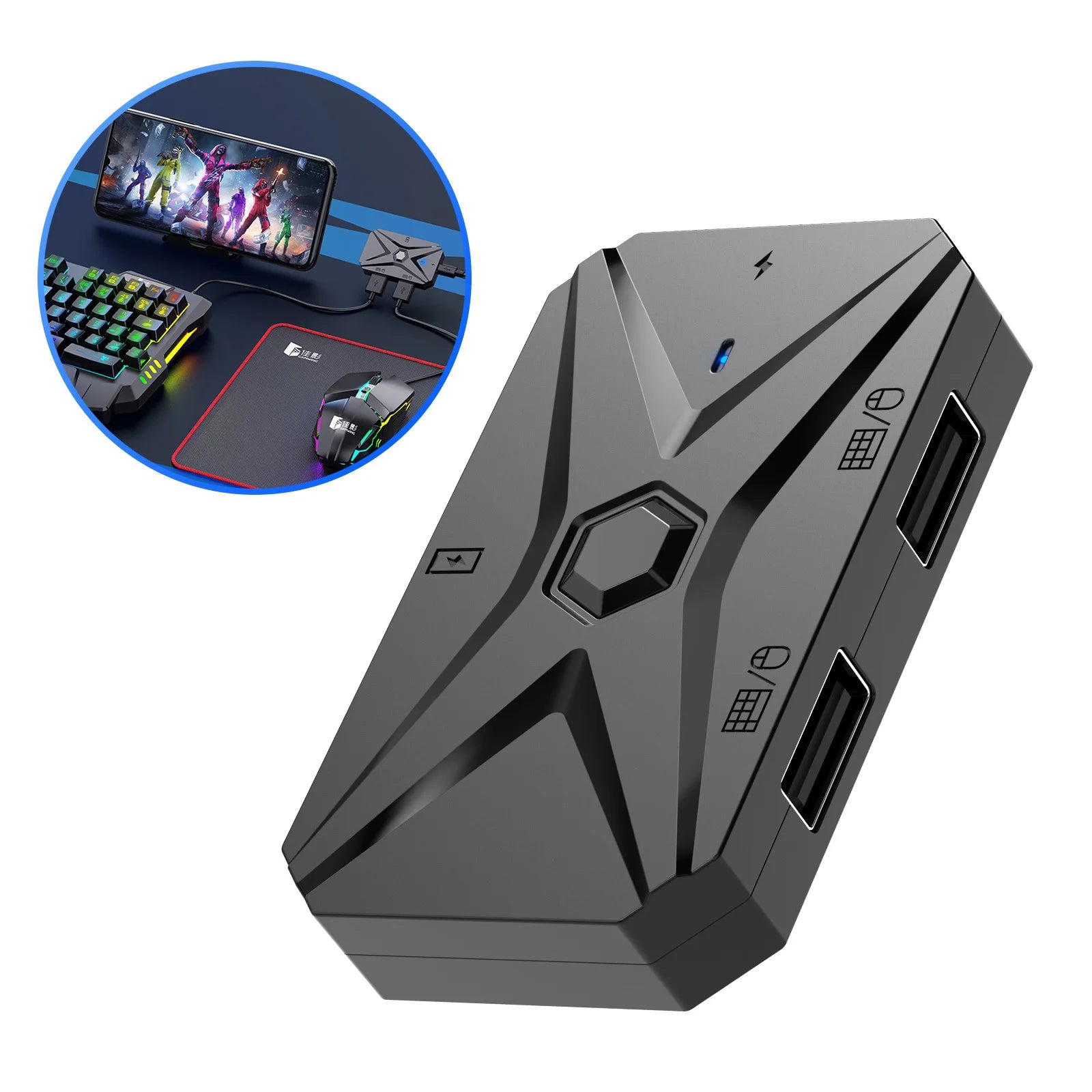Mobile Games Converter Kit Mobilador Kit Gaming Keyboard Mouse M1 Pro+ 5 In 1 Combo Bluetooth Connection Controller PUBG CF FF