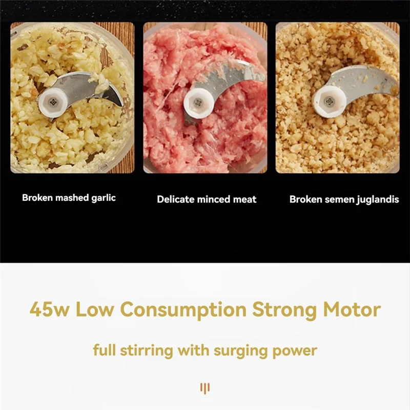 SANQ Cordless Food Chopper, Food Chopper Garlic Masher, Electric Garlic Masher, Mini Garlic Masher