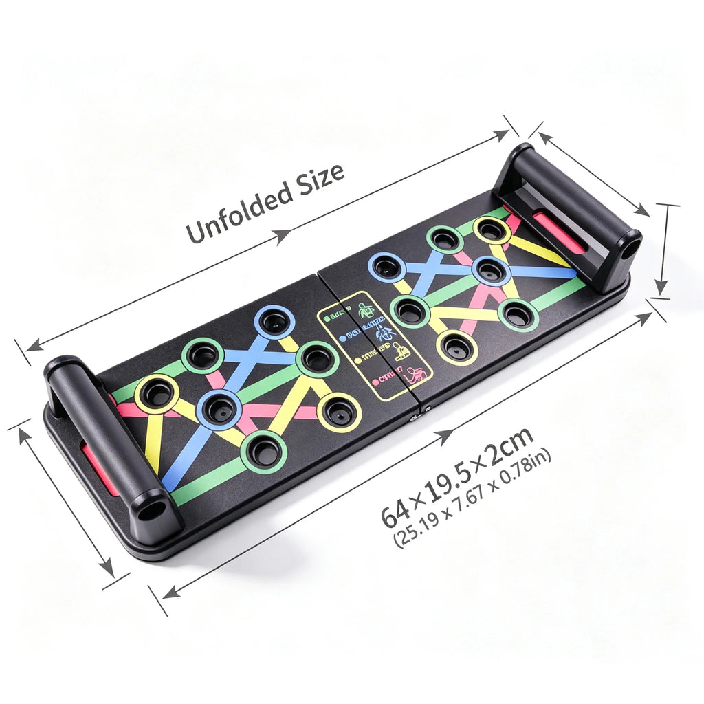 Foldable Push Up Board Portable Home Gym Workout Stand with Handles for Chest Shoulder Triceps Back Training