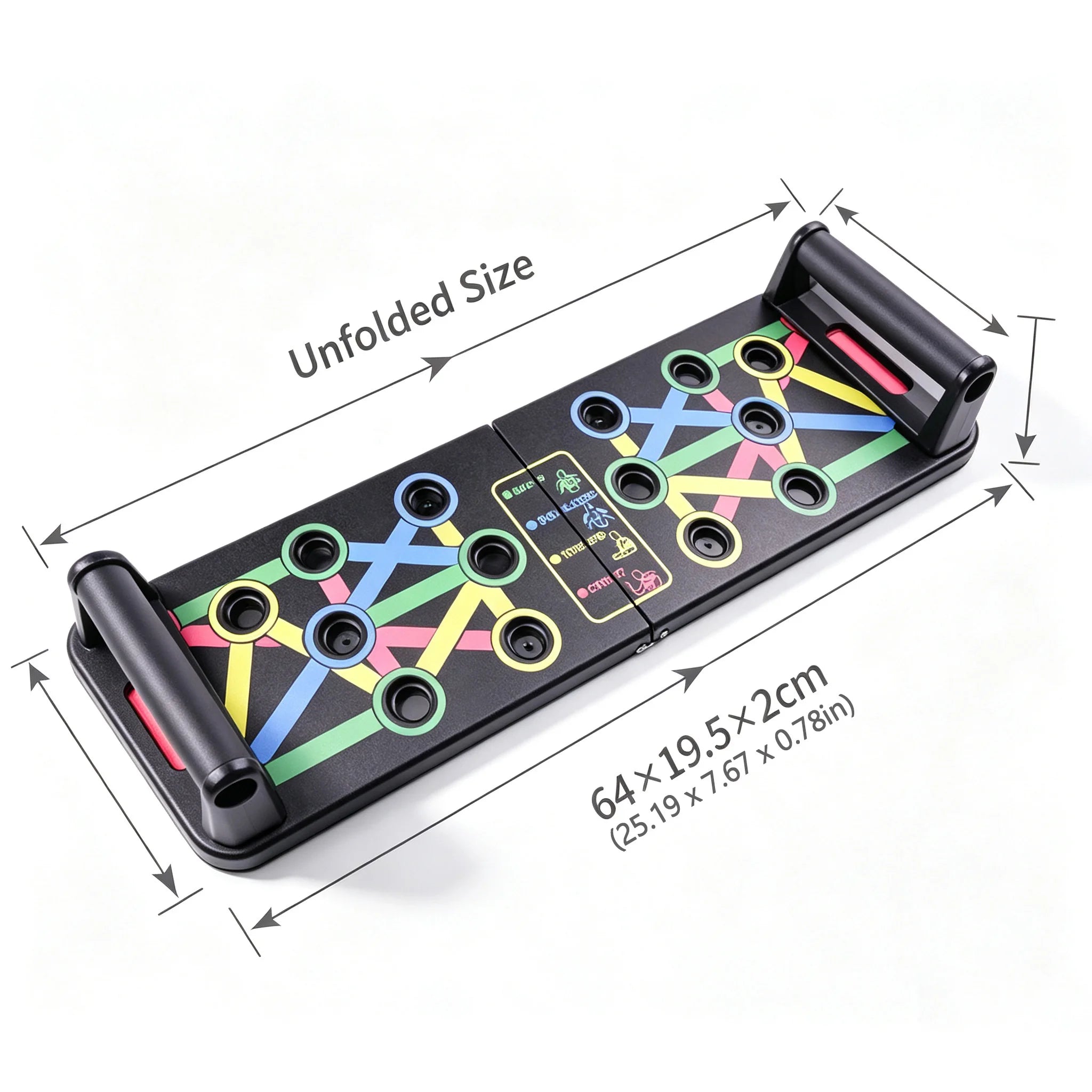 Foldable Push Up Board Portable Home Gym Workout Stand with Handles for Chest Shoulder Triceps Back Training