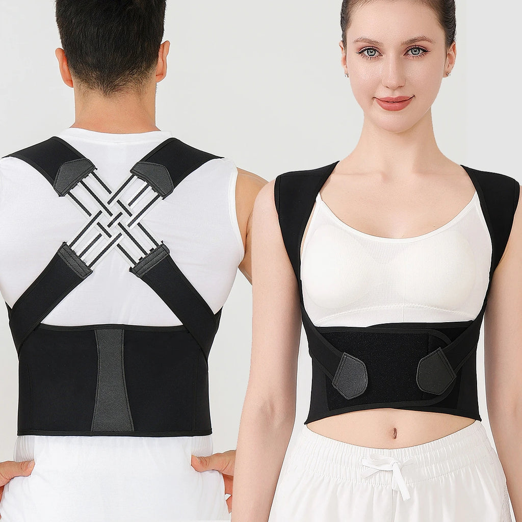 Upgraded Back Brace Posture Supports for Women and Men, Shoulder Straightener Adjustable Full Back Support Upper and Lower Back