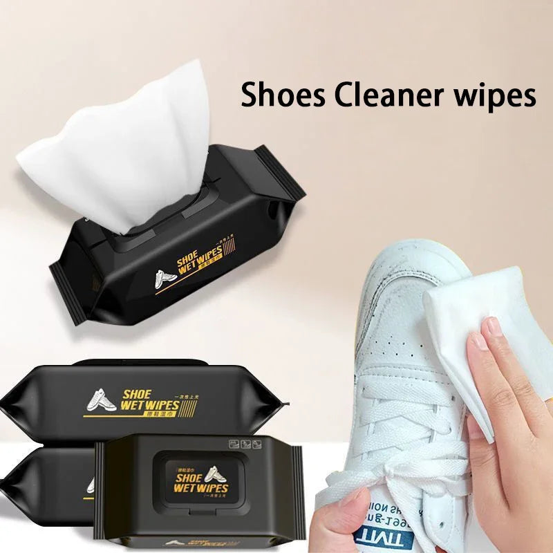 80PCS Sneakers Cleaner Shoes Cleaner Portable Disposable Powerful Cleaning Wipes Shoe Wipes Cloth Work on White Shoes