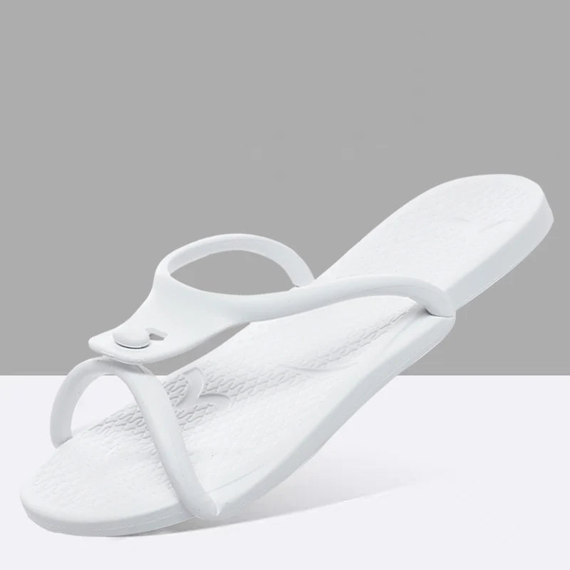 Summer Women Folding Slippers Adults Portable Trip Travel Sandals Couples Indoor Soft Slides Men Beach Non-slip EVA Shoes size47