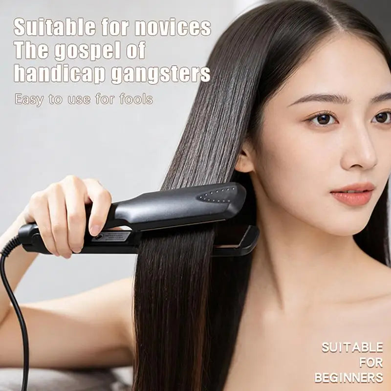 SU Hair Straightening Irons Dual Use Fast Warm-up Thermal Professional Ceramic Heating Plate For Straightening Curling Air Bangs