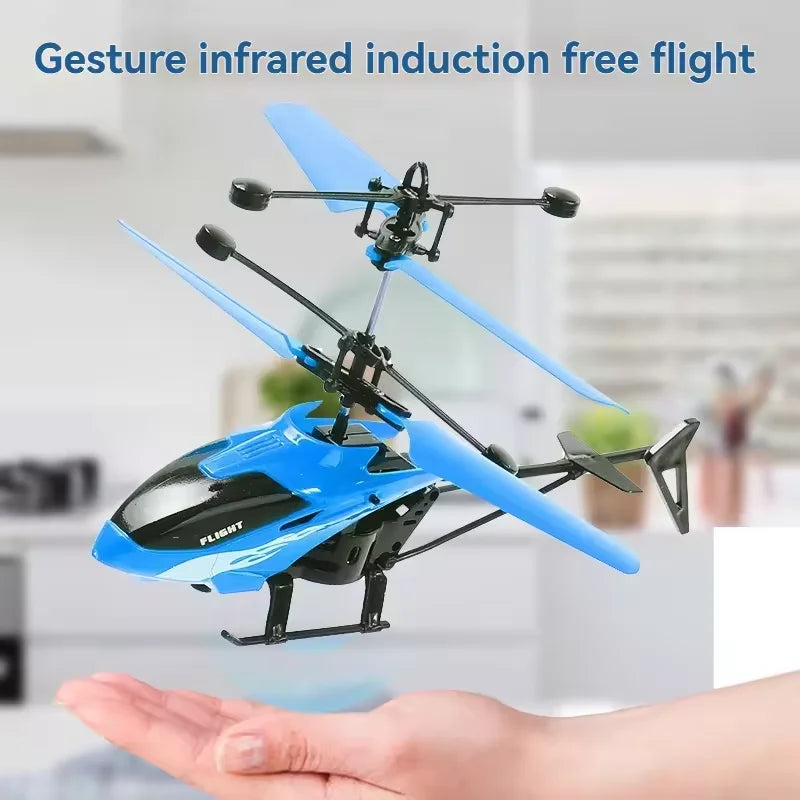 TOP New Induction Helicopter Toy Room Charged Remote Control Small Aircraft Training Coordination Gifts For Boys And Girls