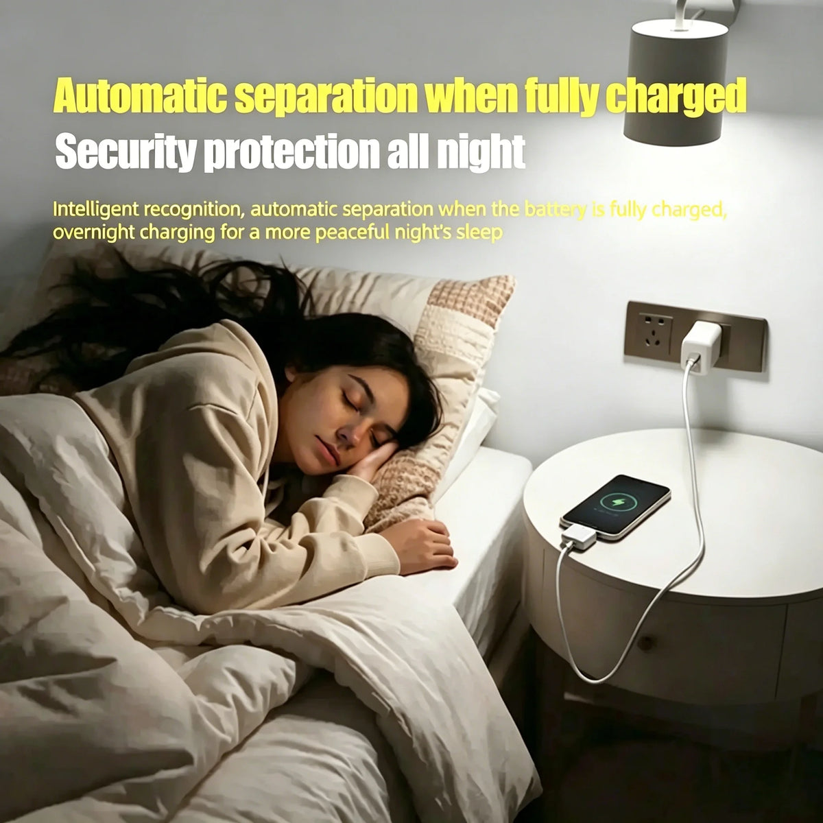 140W Fast Charger Phone Adapter Physical Full Charge Disconnector Automatically Cuts Power Ejects Phone When Fully Charged