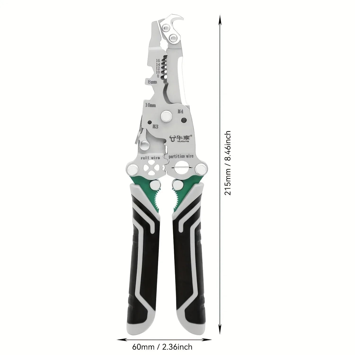 Multifunctional Foldable Wire Stripper Crimper Cutter Electrical Pliers for Splicing Screws Motorcycle Circuit Repair Tool Kit