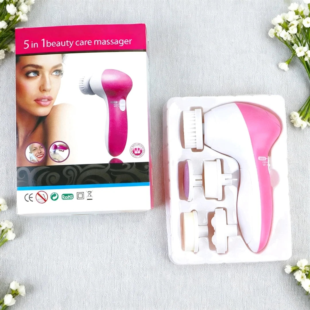 Electric 5 IN 1 Electric Facial Cleaner Brush Wash Machine Spa Skin Care Massage Blackhead Cleaning Facial Cleanser Tools