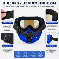Dustproof Motocross Glasses Adjustable Motorcycle Goggles Breathable Full Face Protective Motorbike Dirt Bike Off-road Mask