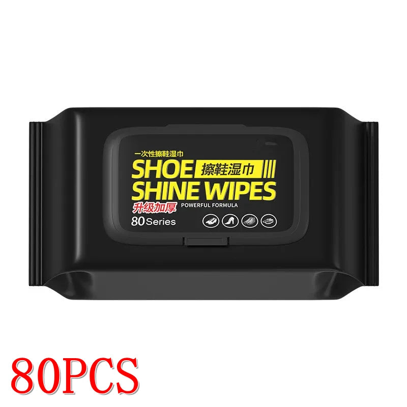80PCS Sneakers Cleaner Shoes Cleaner Portable Disposable Powerful Cleaning Wipes Shoe Wipes Cloth Work on White Shoes