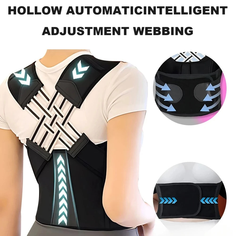 Upgraded Back Brace Posture Supports for Women and Men, Shoulder Straightener Adjustable Full Back Support Upper and Lower Back