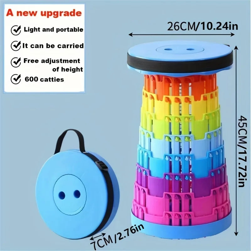 An upgraded portable folding stool，NewPPMaterial，More Sturdy and Durable Folding Stool Retractable Stool,Suitable fish