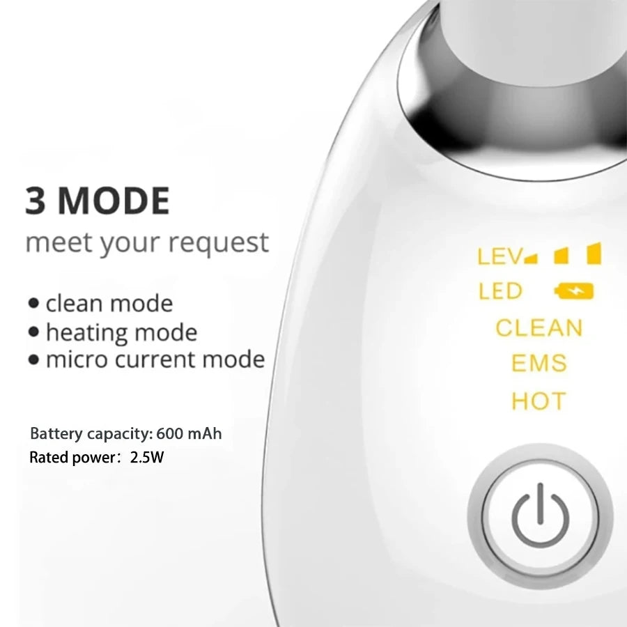 1pc Intense Pulsed Neck Face beauty instrument Firming Wrinkle Removal Tool ,Rechargeable LED three-color face and neck massager