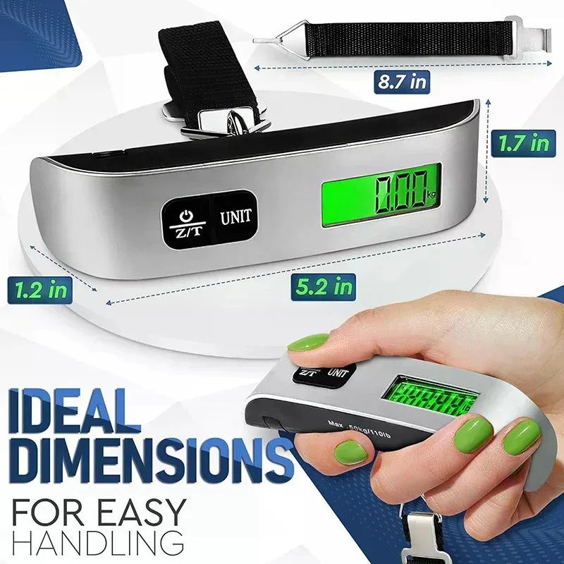 50kg 10g Digital Scale Electronic Balance Kitchen Luggage Hanging Scale Weight Suitcase Travel Scale Baggage Bag Weight Tool